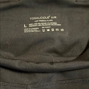 Yogalicious Lux Black Flare Leggings